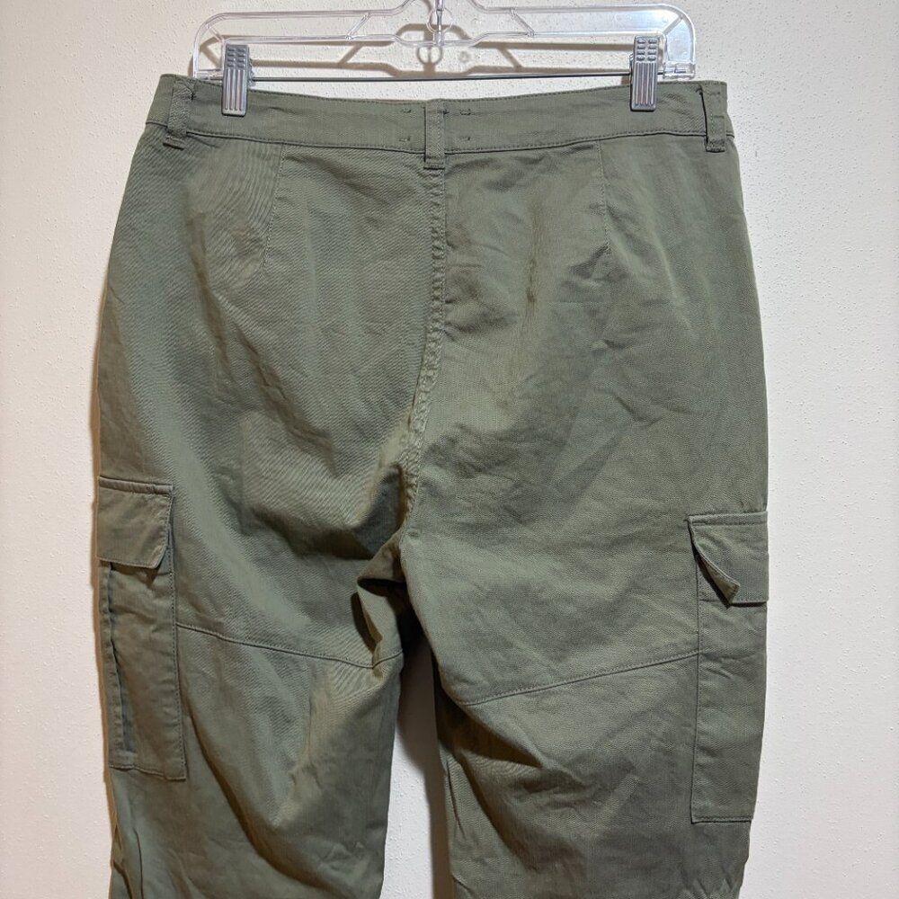 7Diamonds Size 30 10 Nellie Cargo Pants Olive Green Flare Utility - Picture 7 of 16